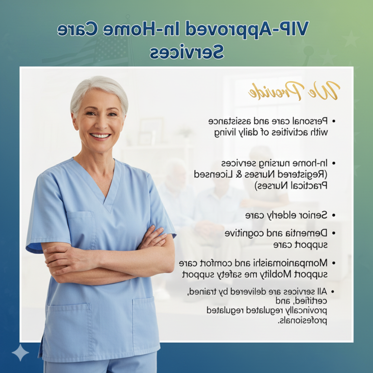 VIP-Approved In-Home Care Services We Provide